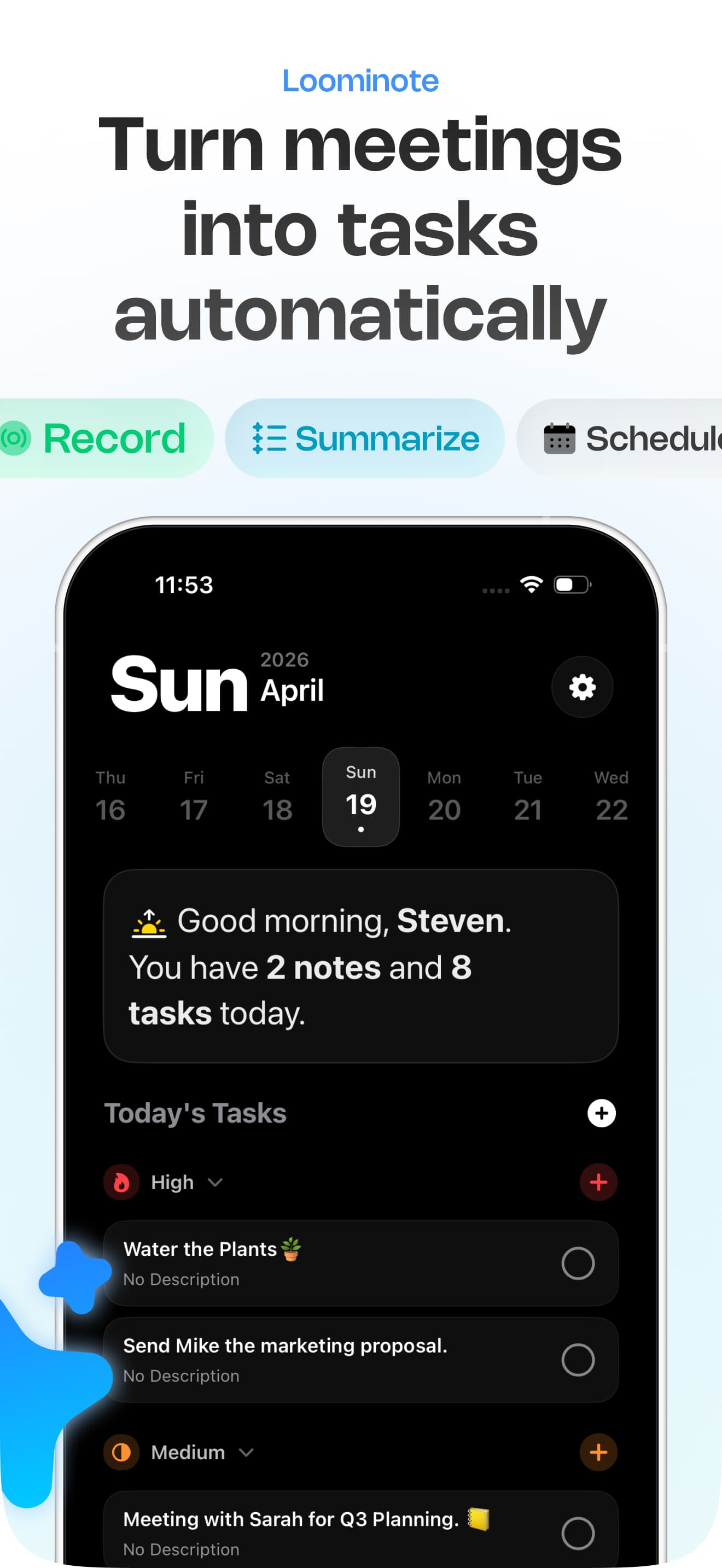 Loominote app screenshot